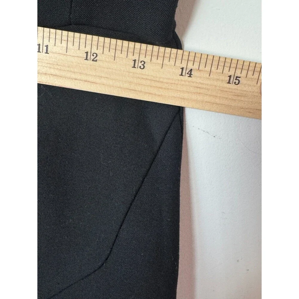 Zara Womens Dress Size S Black Stretch Off Shoulder Classic Midi Cocktail Sheath_4
